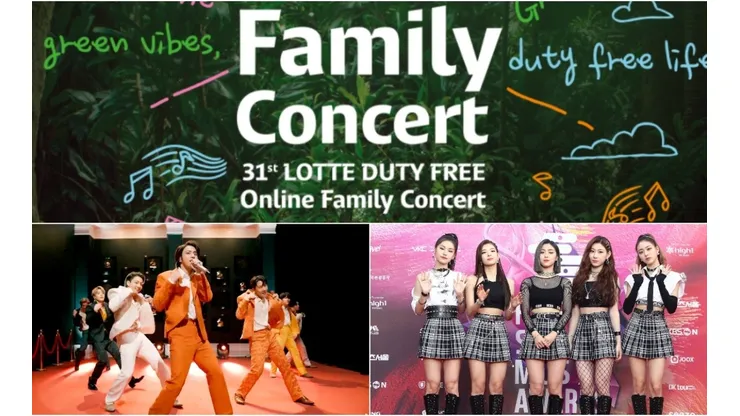 Hoy, a las 11:59 p.m., se acaba las inscripciones para ver Lotte Duty Free Family Concert 2021 (Fuente: lottedfs.com y Getty).