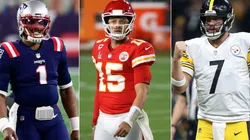 Cam Newton, Patrick Mahomes y Ben Roethlisberger