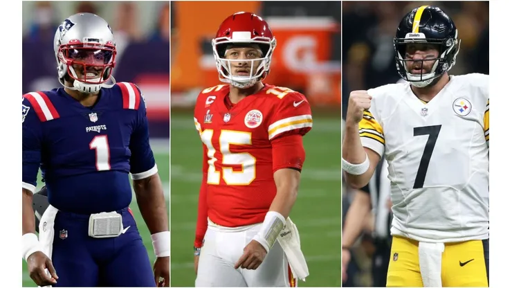 Cam Newton, Patrick Mahomes y Ben Roethlisberger
