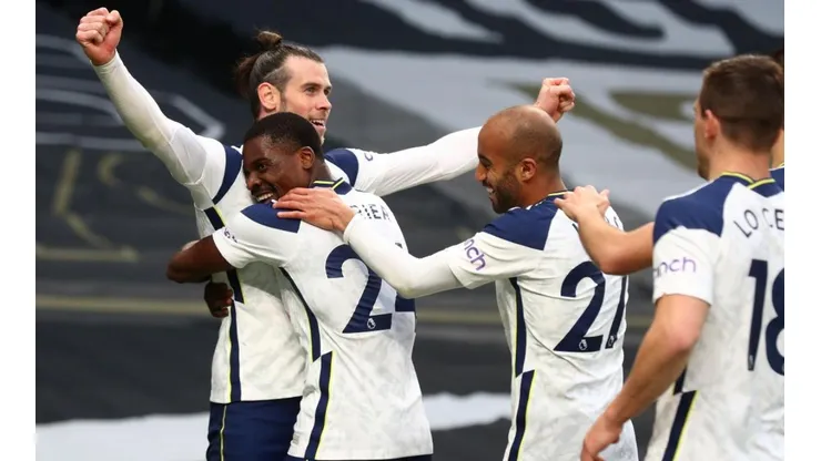 Jugadores del Tottenham en un encuentro de la Premier.