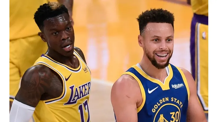 Dennis Schroder y Stephen Curry