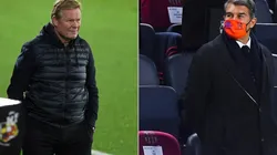 Ronald Koeman y Joan Laporta.