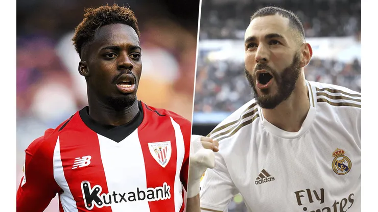 Iñaki Williams vs Karim Benzema (Foto: Getty Images)