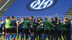 Jugadores del Inter celebrando el título de Serie A.