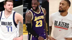 Luka Doncic LeBron James y Damian Lillard (Fotos: Getty)