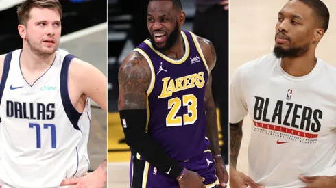 Luka Doncic LeBron James y Damian Lillard (Fotos: Getty)