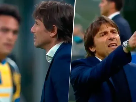 Video: Lautaro le tiró la mirada de la muerte y Conte salió como loco a responderle