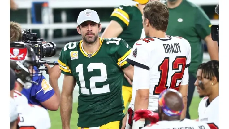 Aaron Rodgers y Tom Brady