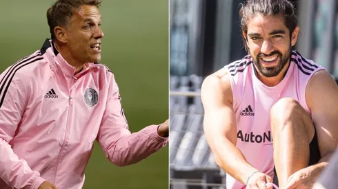 Phil Neville y Rodolfo Pizarro (Fotos: Getty | @InterMiamiCF)
