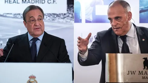 Florentino Pérez y Javier Tebas, presidentes de Real Madrid y LaLiga.
