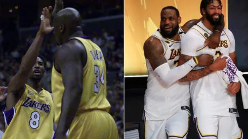 Kobe Bryant, Shaquille O'Neal, LeBron James y Anthony Davis