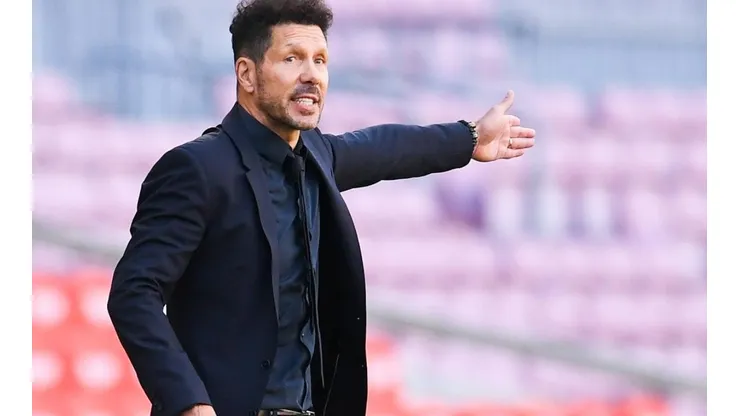 Diego Simeone durante un encuentro del Atlético Madrid.