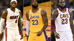 LeBron James y los equipos en lo que ha jugado en la NBA