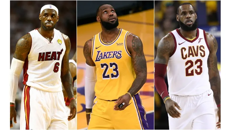 LeBron James y los equipos en lo que ha jugado en la NBA