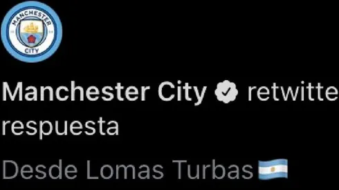 Un argentino troleó a la cuenta del Manchester City: "Saludos desde Lomas..."