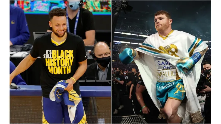 Stephen Curry y Saul Canelo Álvarez