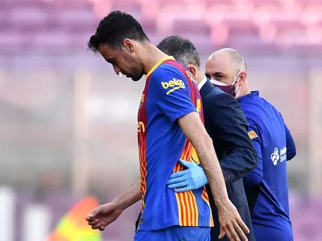 Durísimo: Busquets fue trasladado a un hospital por una conmoción cerebral