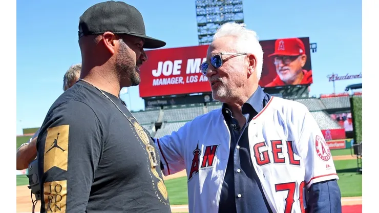 Albert Pujols y Joe Maddon