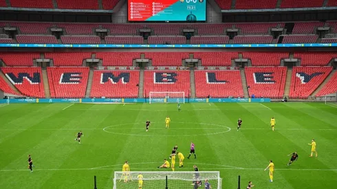 Partido del fútbol ingles disputado en Wwmbley, Londres.