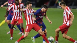 Leo Messi durante un Barcelons vs. Atlético de Madrid.
