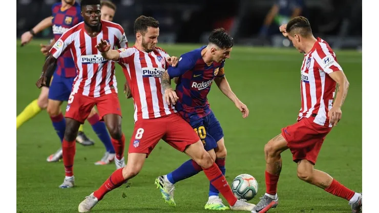Leo Messi durante un Barcelons vs. Atlético de Madrid.