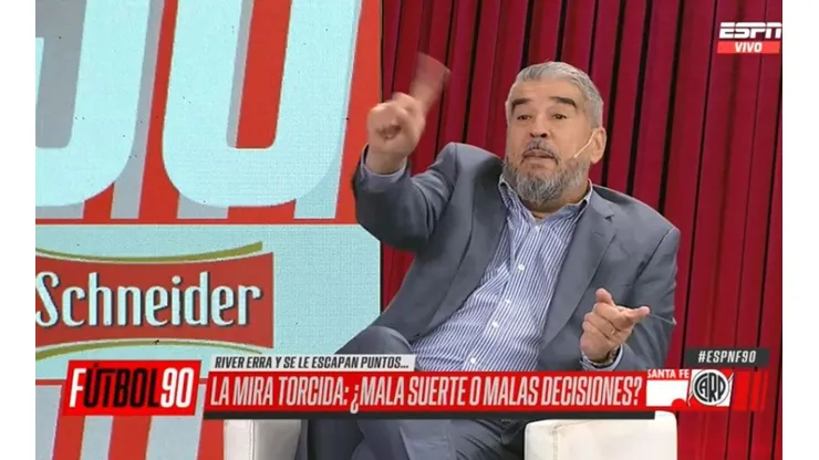 Chavo Fucks en ESPNF90: "En River practican tirarse y los ayuda un exárbitro"