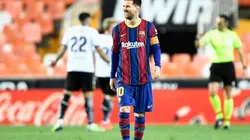 Lionel Messi durante un encuentro con el Barcelona.