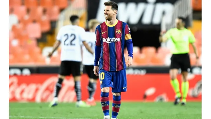 Lionel Messi durante un encuentro con el Barcelona.