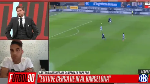Lautaro Martínez no dudó cuando Vignolo le preguntó el equipo que mejor juega en Argentina