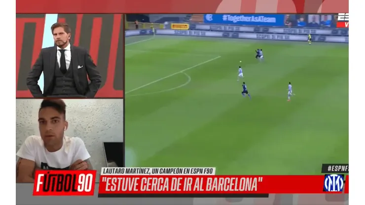 Lautaro Martínez no dudó cuando Vignolo le preguntó el equipo que mejor juega en Argentina