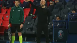 Pep Guardiola durante un encuentro de Champions League.