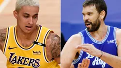 Kyle Kuzma y Marc Gasol (Foto: Getty)