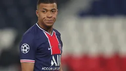 Kylian Mbappé durante un encuentro con el PSG.