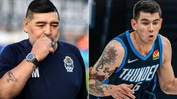 Diego Maradona y Gabriel Deck (Foto: Getty y @okcthunder)