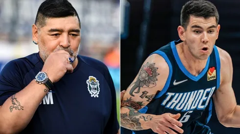Diego Maradona y Gabriel Deck (Foto: Getty y @okcthunder)