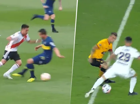 Video: a Jara le tiraron un caño igual al del Pity Martínez y tuvo la misma reacción