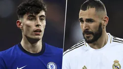 Kai Havertz y Karim Benzema, Chelsea vs. Real Madrid por la UEFA Champions League (Fotos: Getty Images)