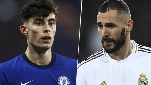 Kai Havertz y Karim Benzema, Chelsea vs. Real Madrid por la UEFA Champions League (Fotos: Getty Images)