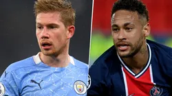 Kevin De Bruyne y Neymar Jr, UEFA Champions League (Imagen: Getty)