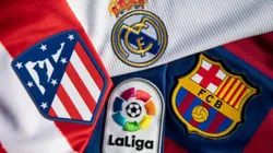 Escudo del Atlético, Real Madrid, Barcelona y LaLiga.