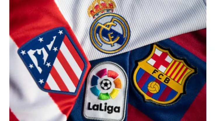 Escudo del Atlético, Real Madrid, Barcelona y LaLiga.