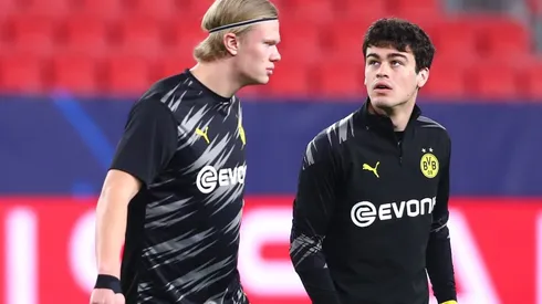 Erling Haaland y Giovanni Reyna (Foto: Getty)