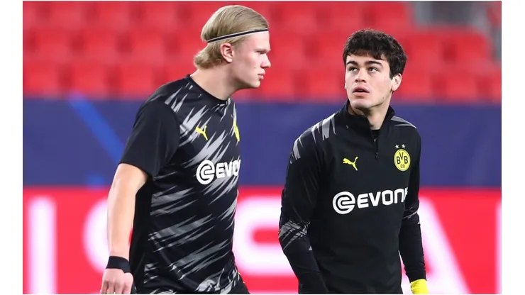 Erling Haaland y Giovanni Reyna (Foto: Getty)