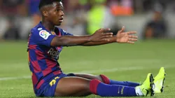 Ansu Fati durante un encuentro de LaLiga con el Fútbol Club Barcelona.