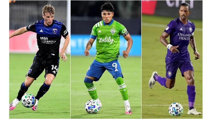 Jackson Yueill, Raúl Ruidíaz y Nani