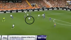 Desde ahí le pegó Carlos Soler.