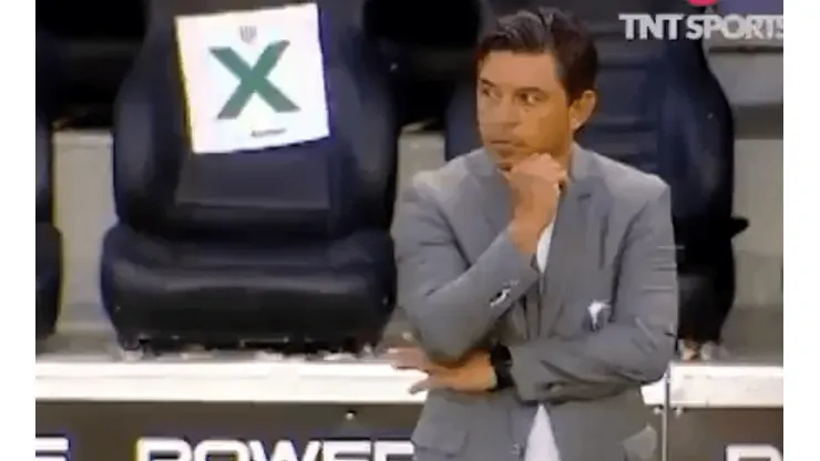 Así reaccionó Gallardo en el tanto del Taladro.