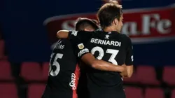 El festejo de los jugadores de Colón.