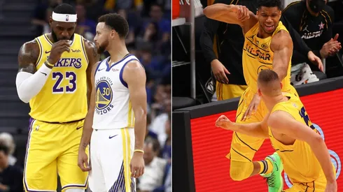 LeBron James, Stephen Curry, Giannis Antetokounmpo y Nikola Jokic