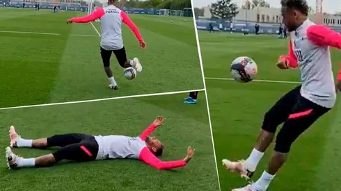 Video: Neymar, a pura magia, casi hace un golazo en el entrenamiento del PSG